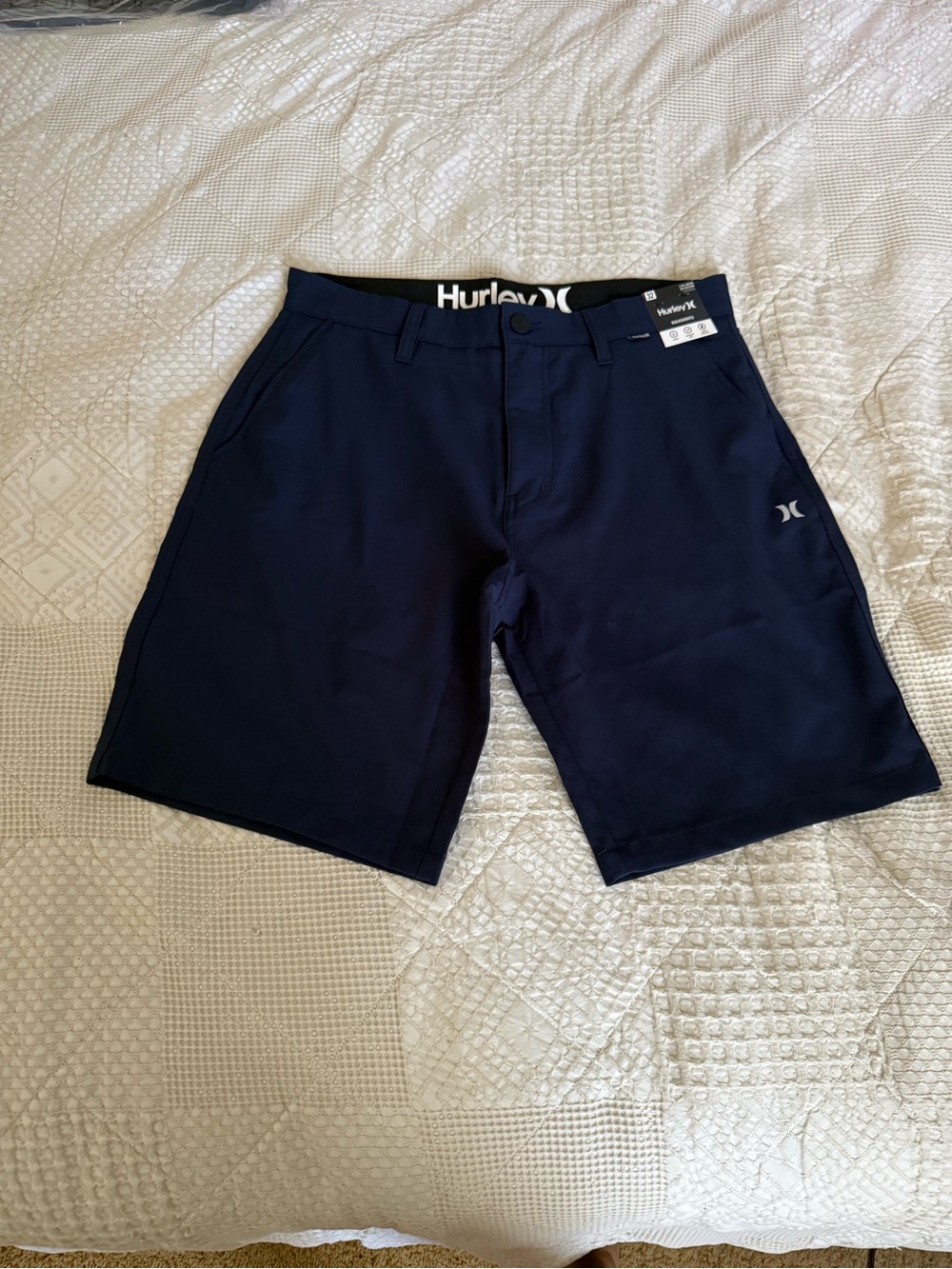 Hurley Men's Dark Navy Performance Flat Front Shorts